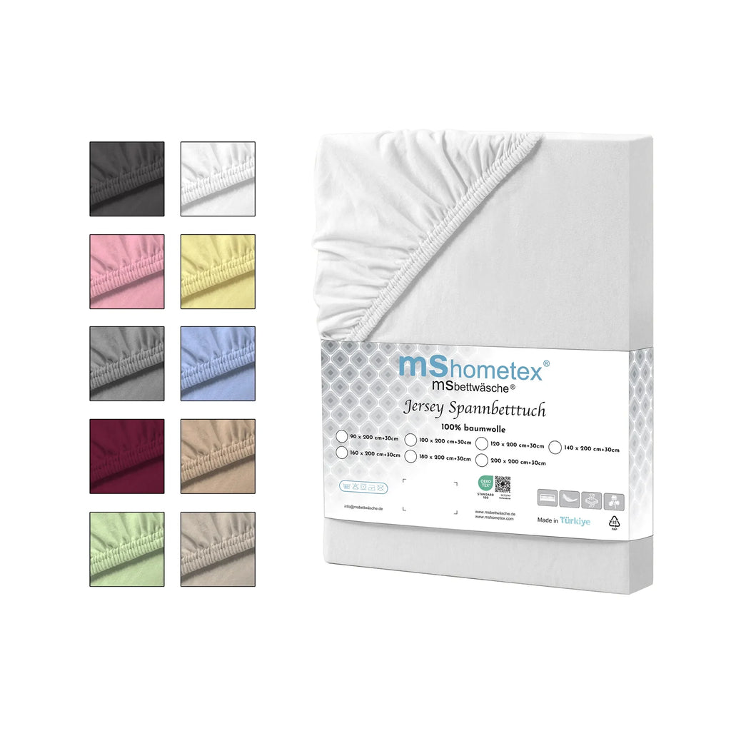 Napínací prostěradlo ze 100% bavlny - bílé