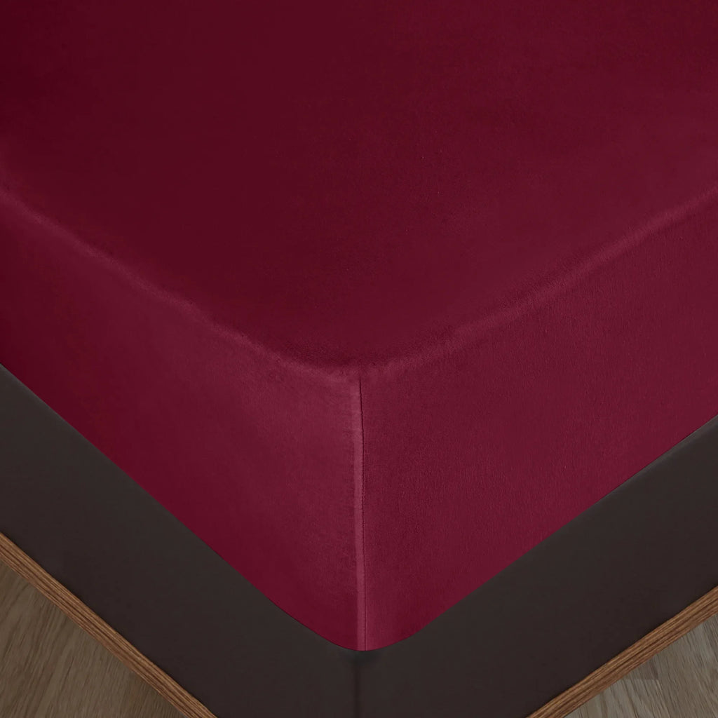 Napínací prostěradlo ze 100% bavlny - Bordó