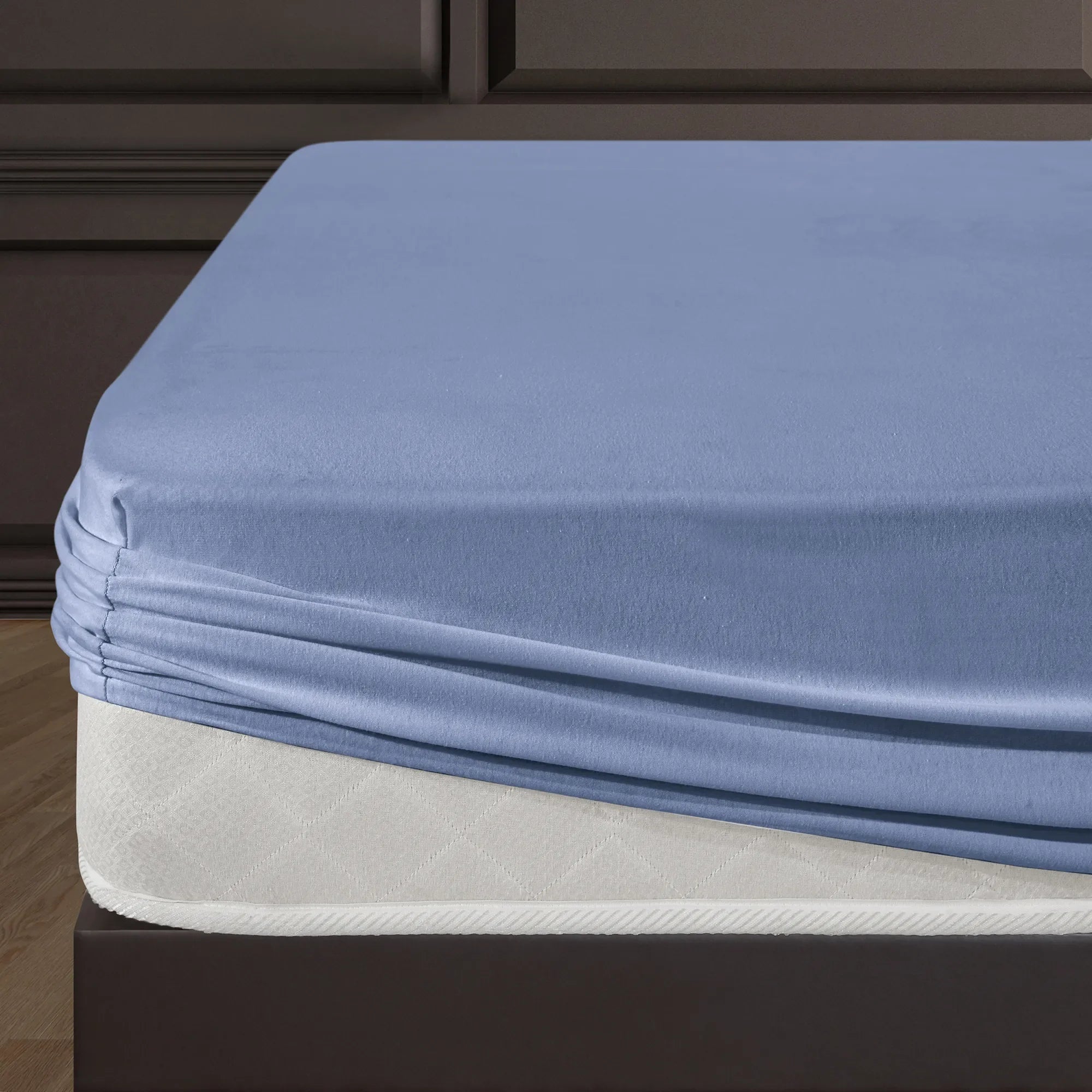 Napínací prostěradlo ze 100% bavlny - modré