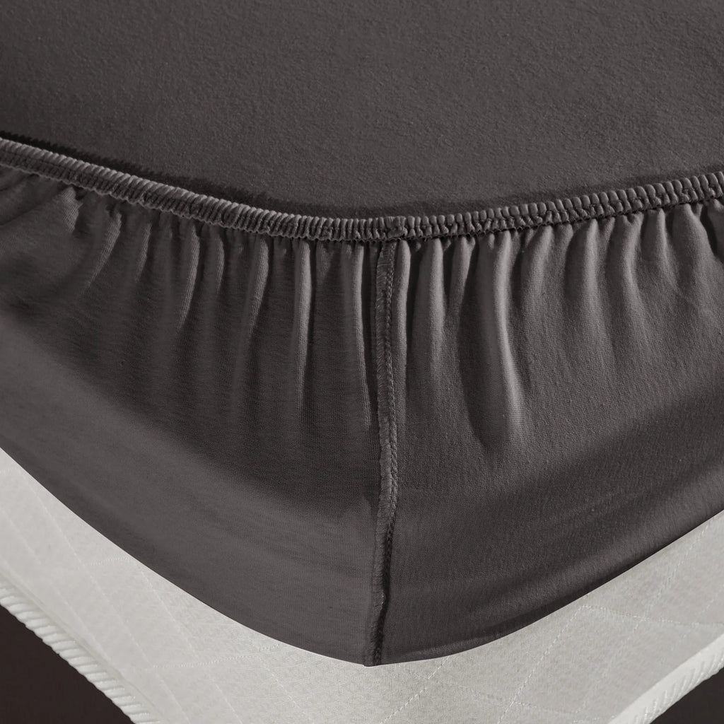 Napínací prostěradlo ze 100% bavlny - antracitová