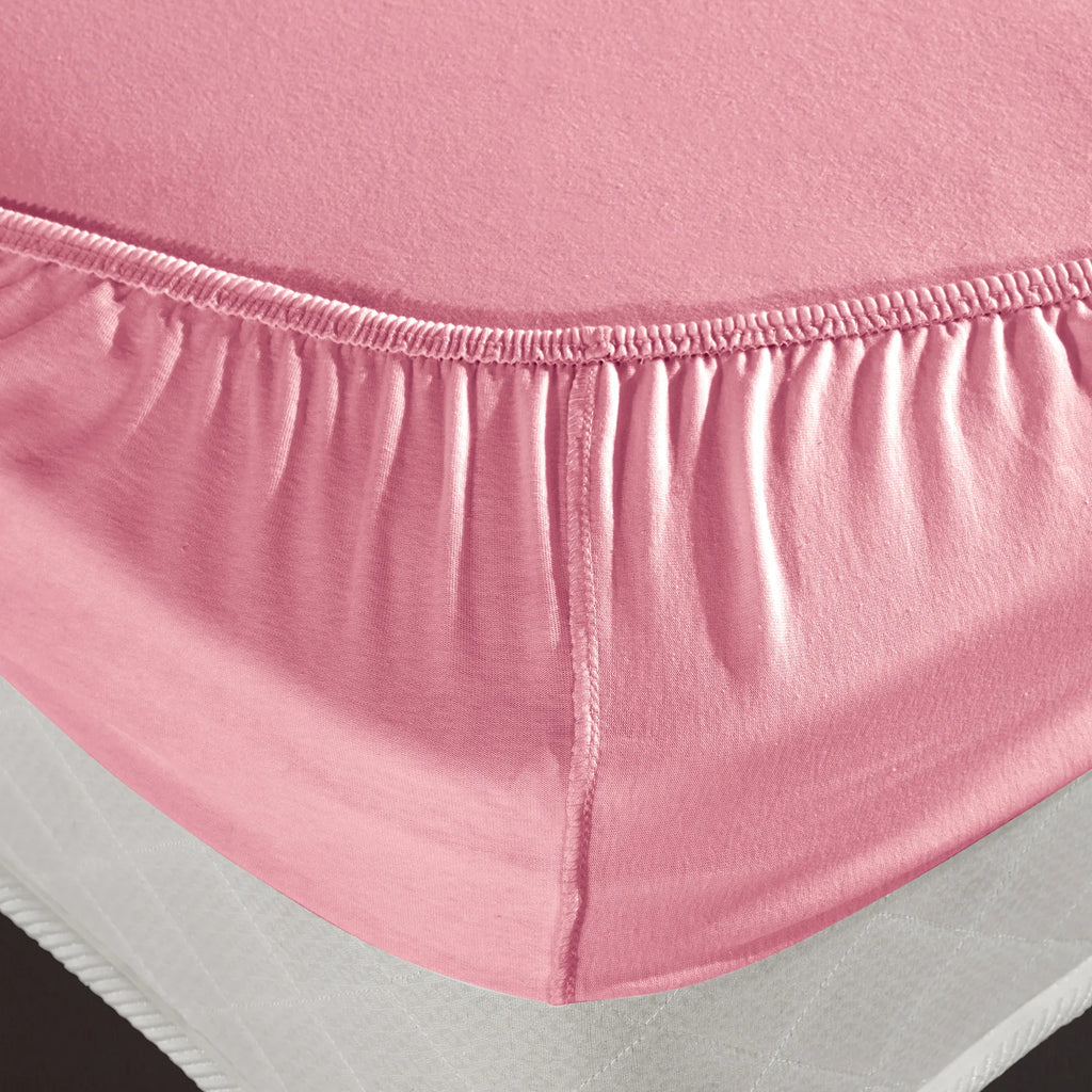 Napínací prostěradlo ze 100% bavlny - růžové