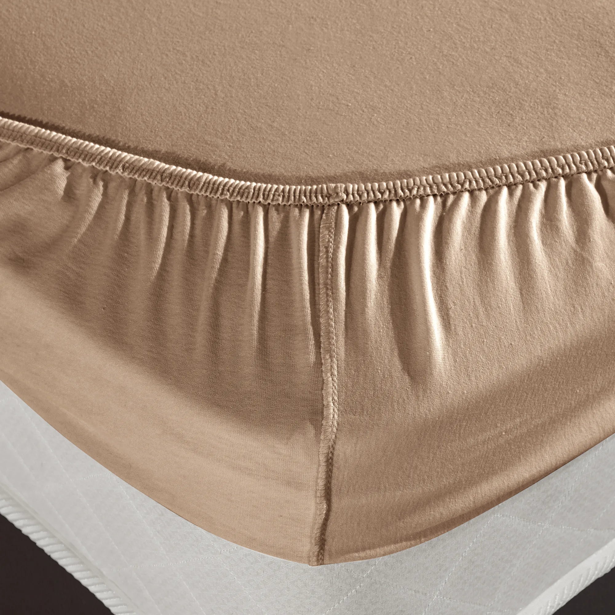 Napínací prostěradlo ze 100% bavlny - písková