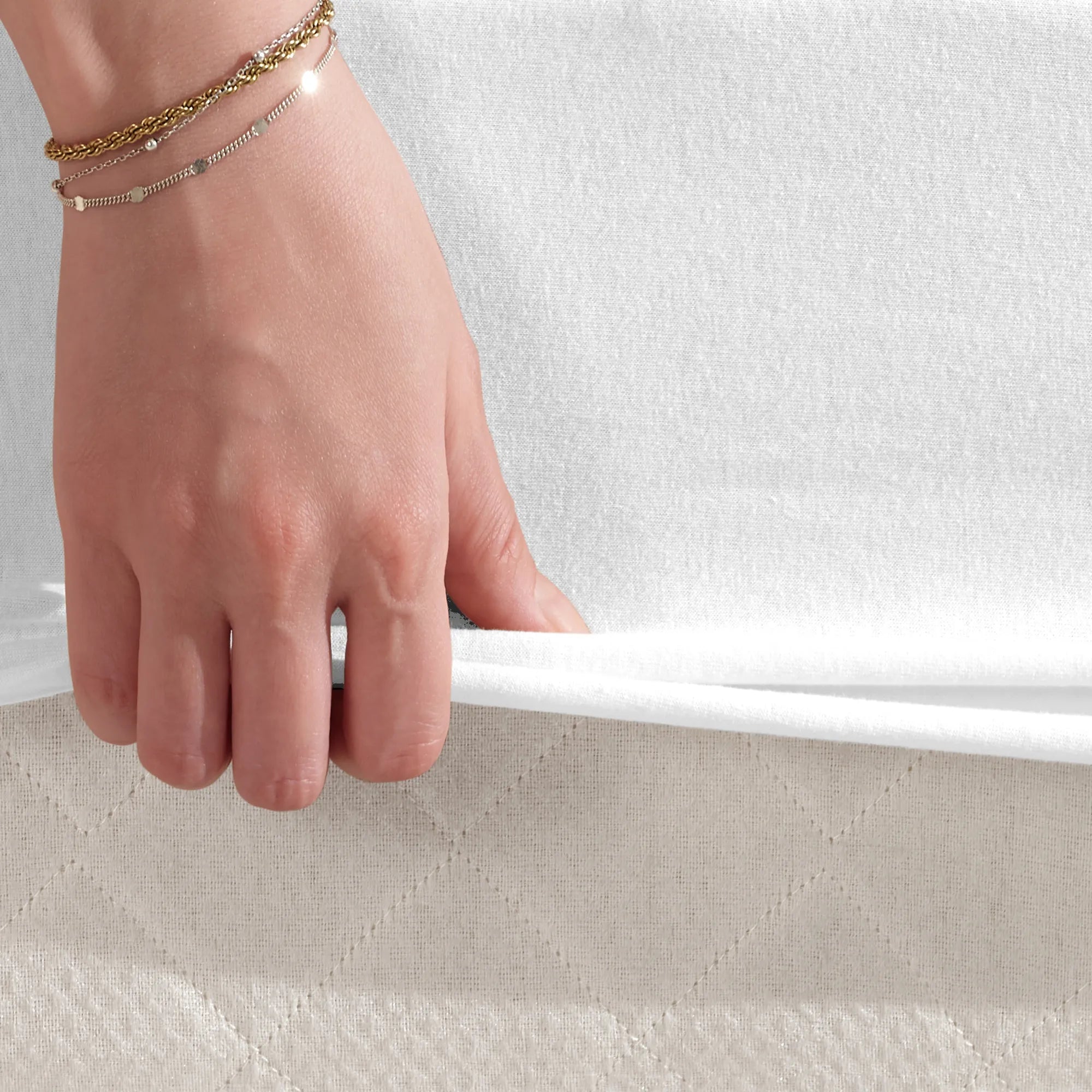 Napínací prostěradlo ze 100% bavlny - bílé