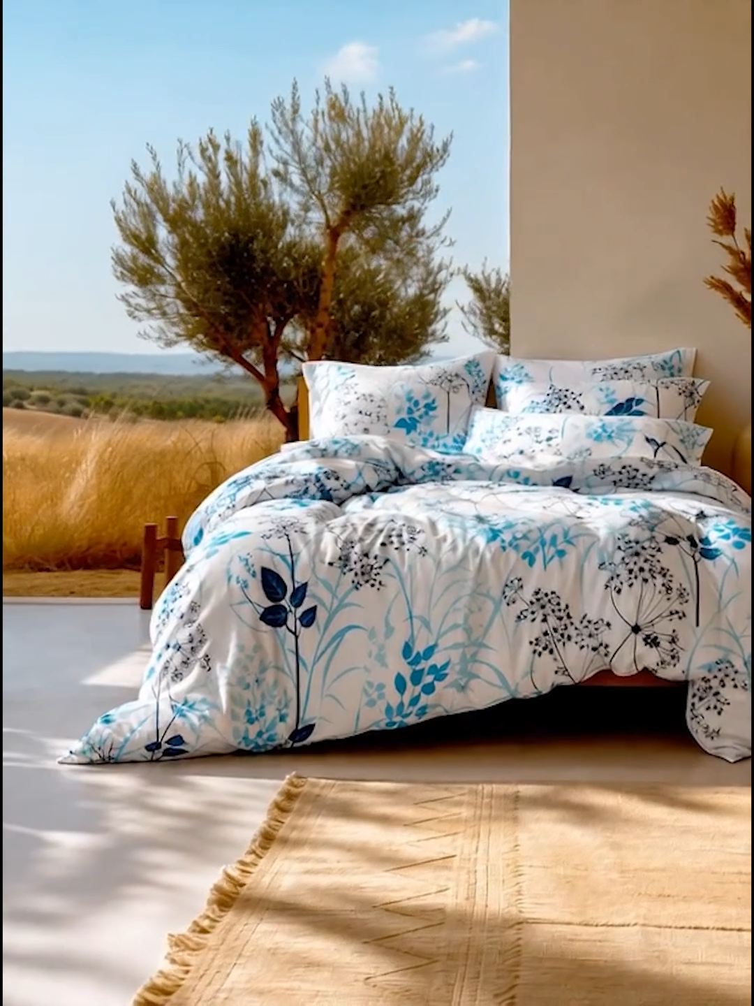 100% bavlna Povlečení Renforcé - Blue Garden