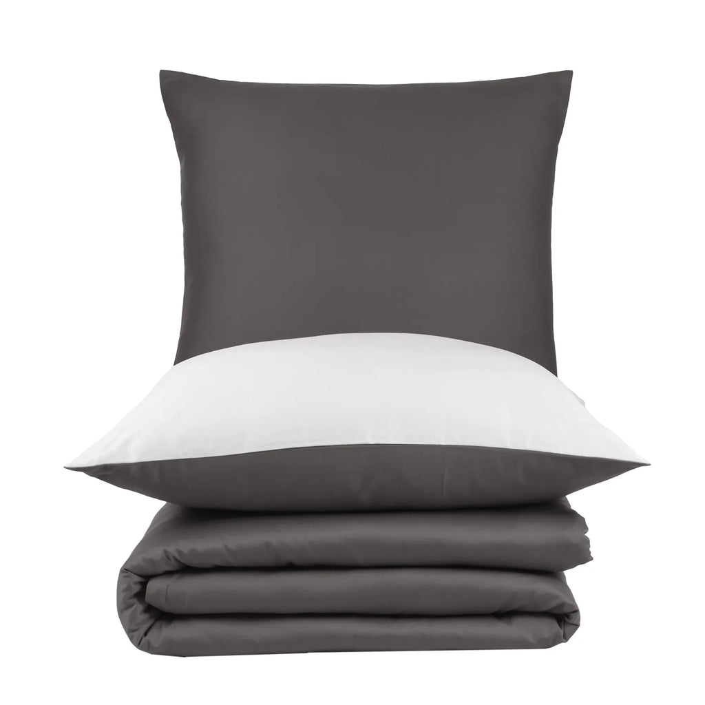 Ložní prádlo ze 100% bavlny AB Satén - antracitové