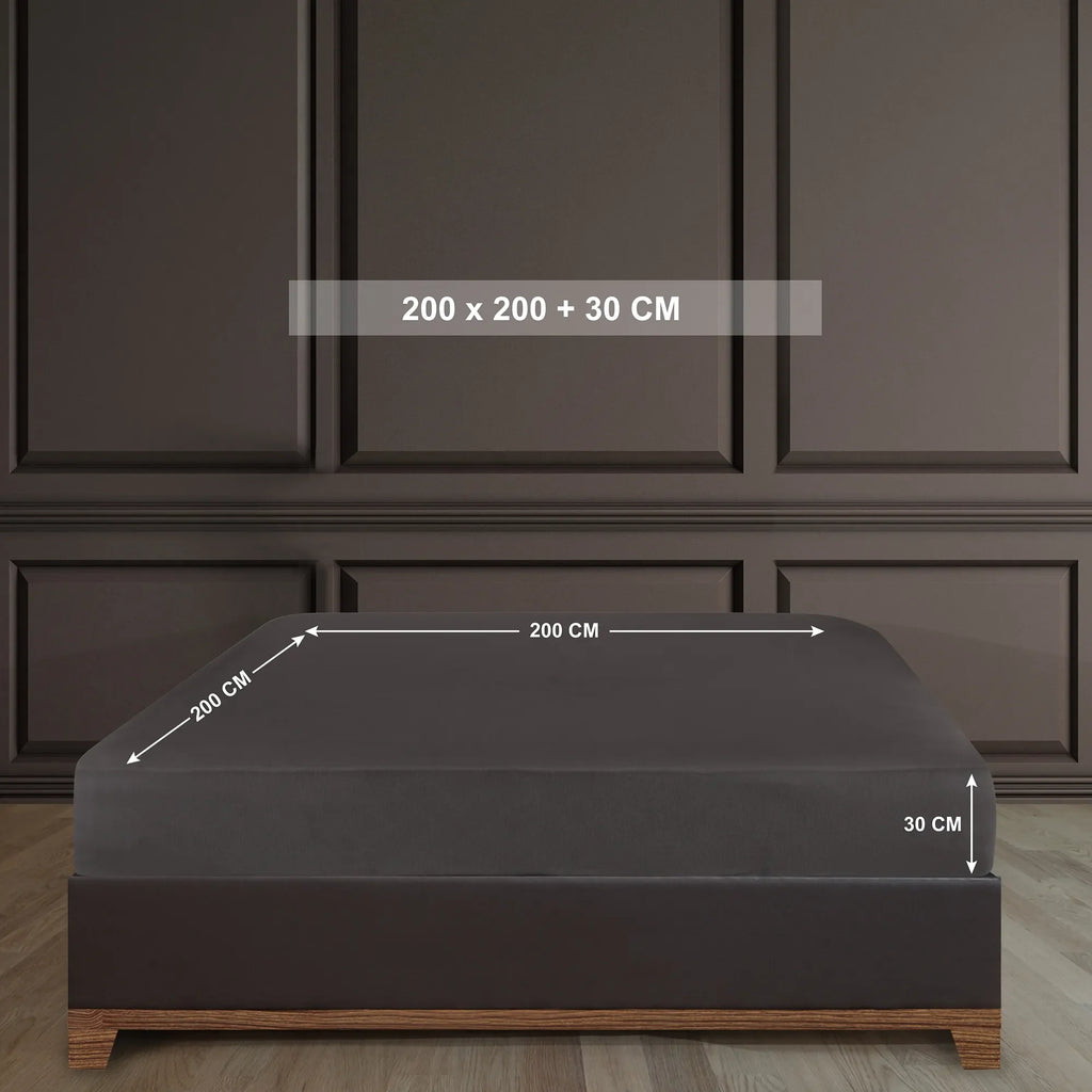 Napínací prostěradlo ze 100% bavlny - antracitová