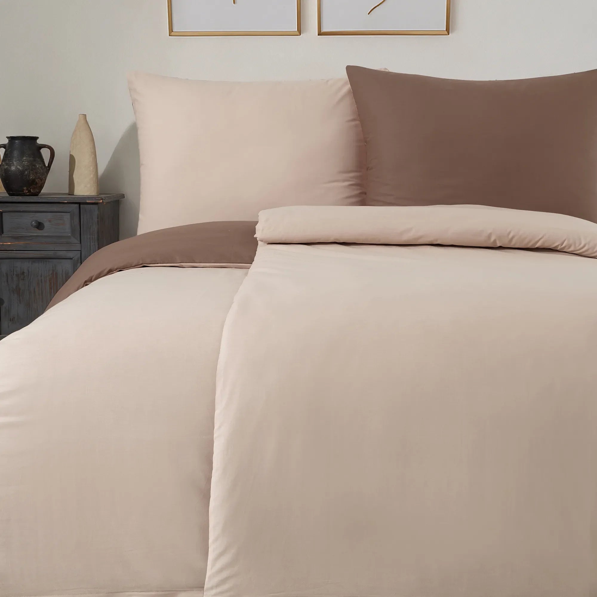 100% bavlna AB Renforcé povlečení - béžové