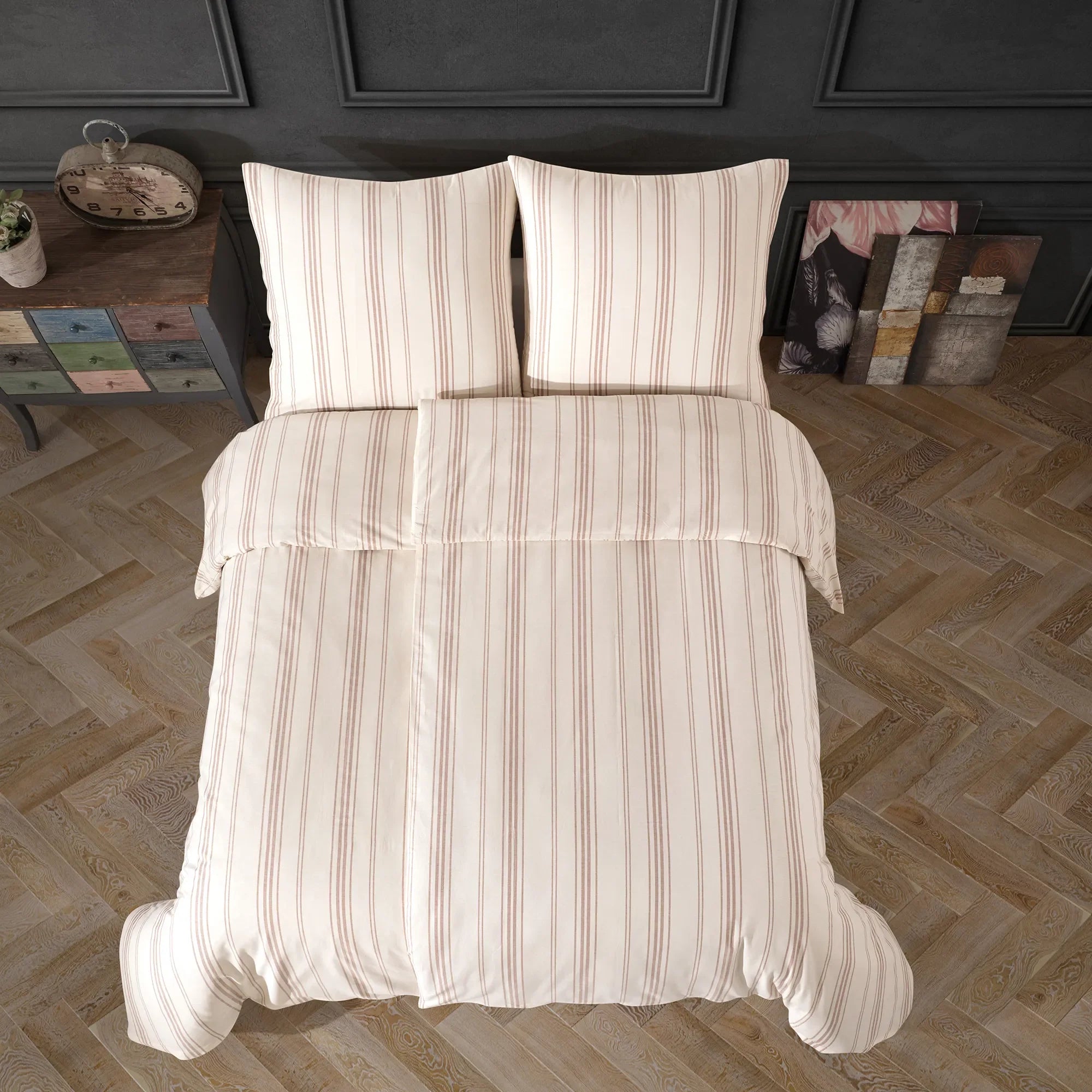 Ložní prádlo ze 100% bavlny - béžové