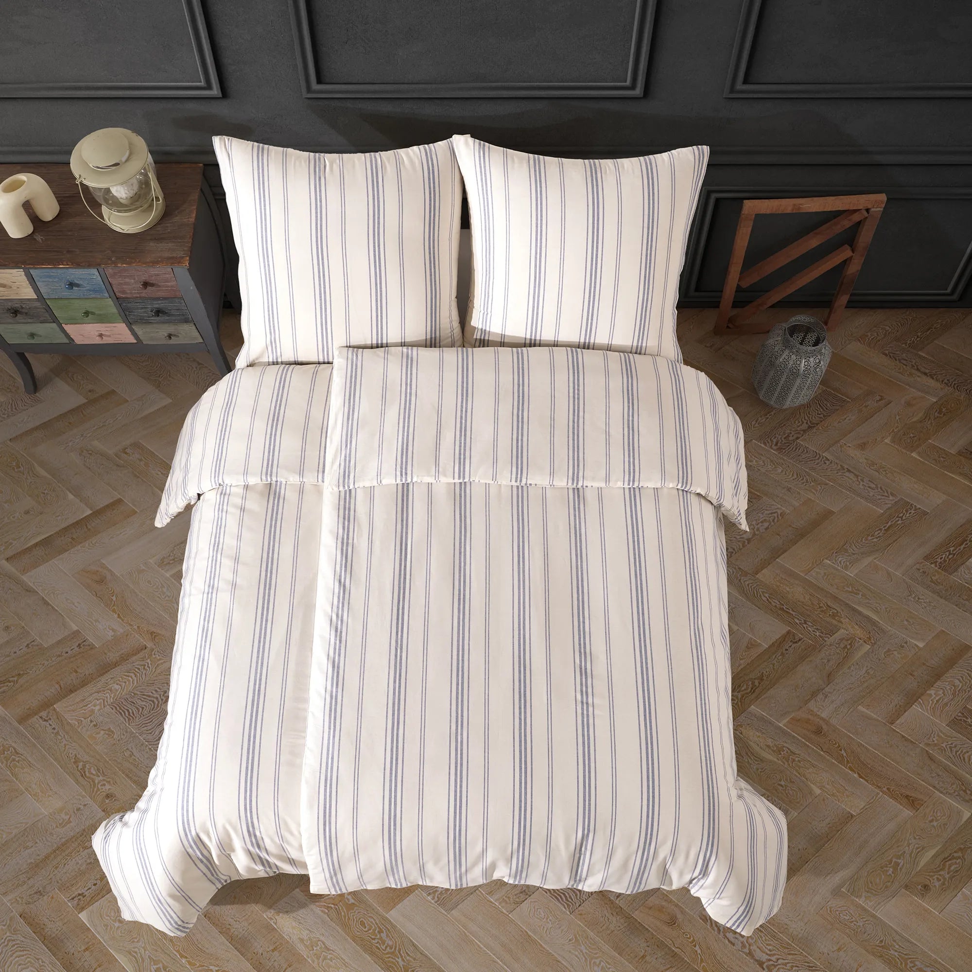 Ložní prádlo ze 100% bavlny - modré