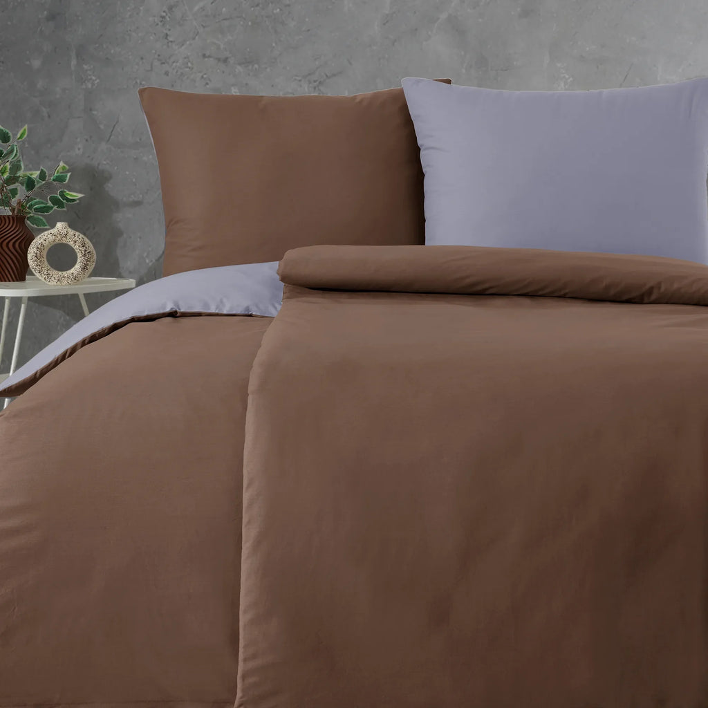 Ložní prádlo AB Renforcé ze 100% bavlny - hnědé