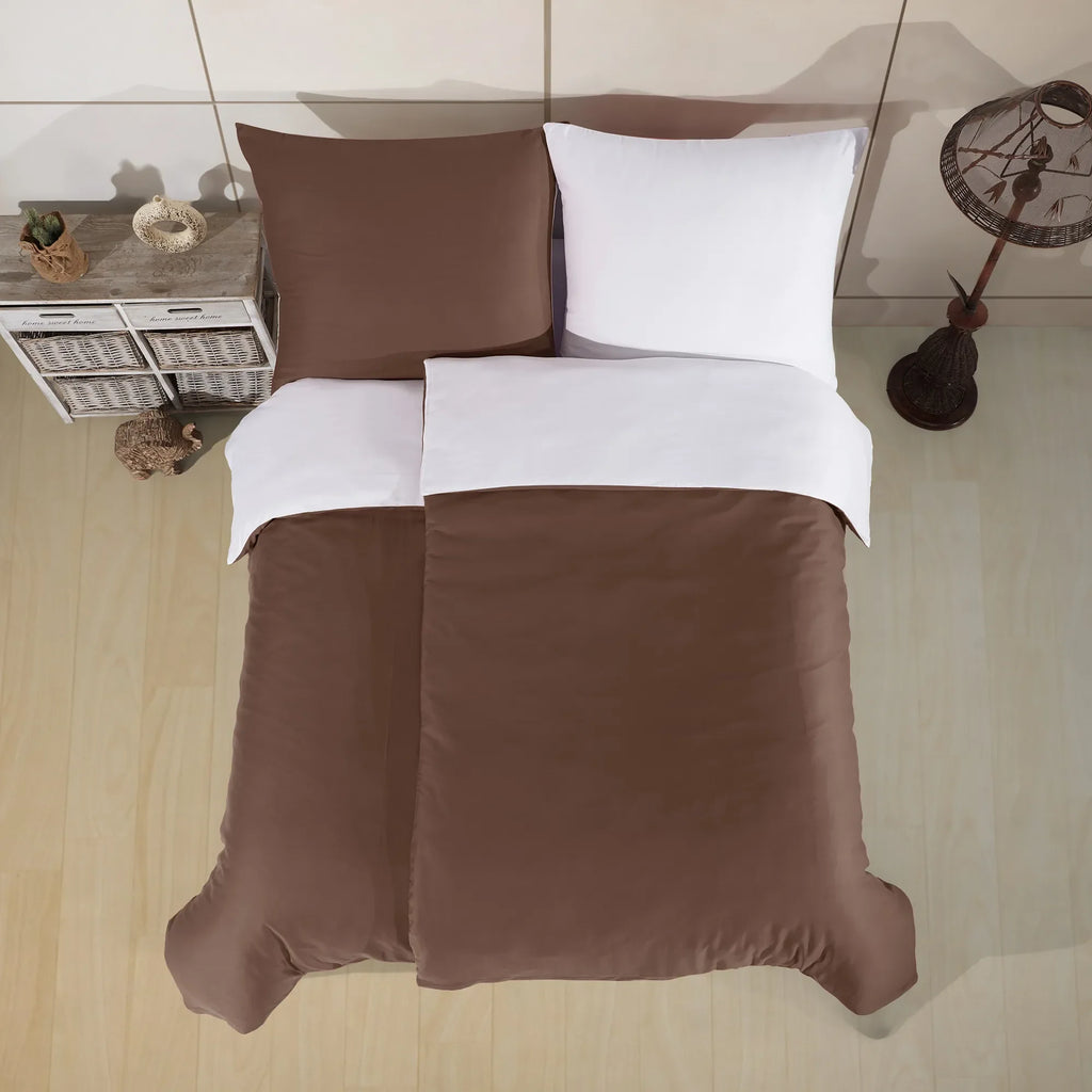 Ložní prádlo ze 100% bavlny AB Satén - Hnědé