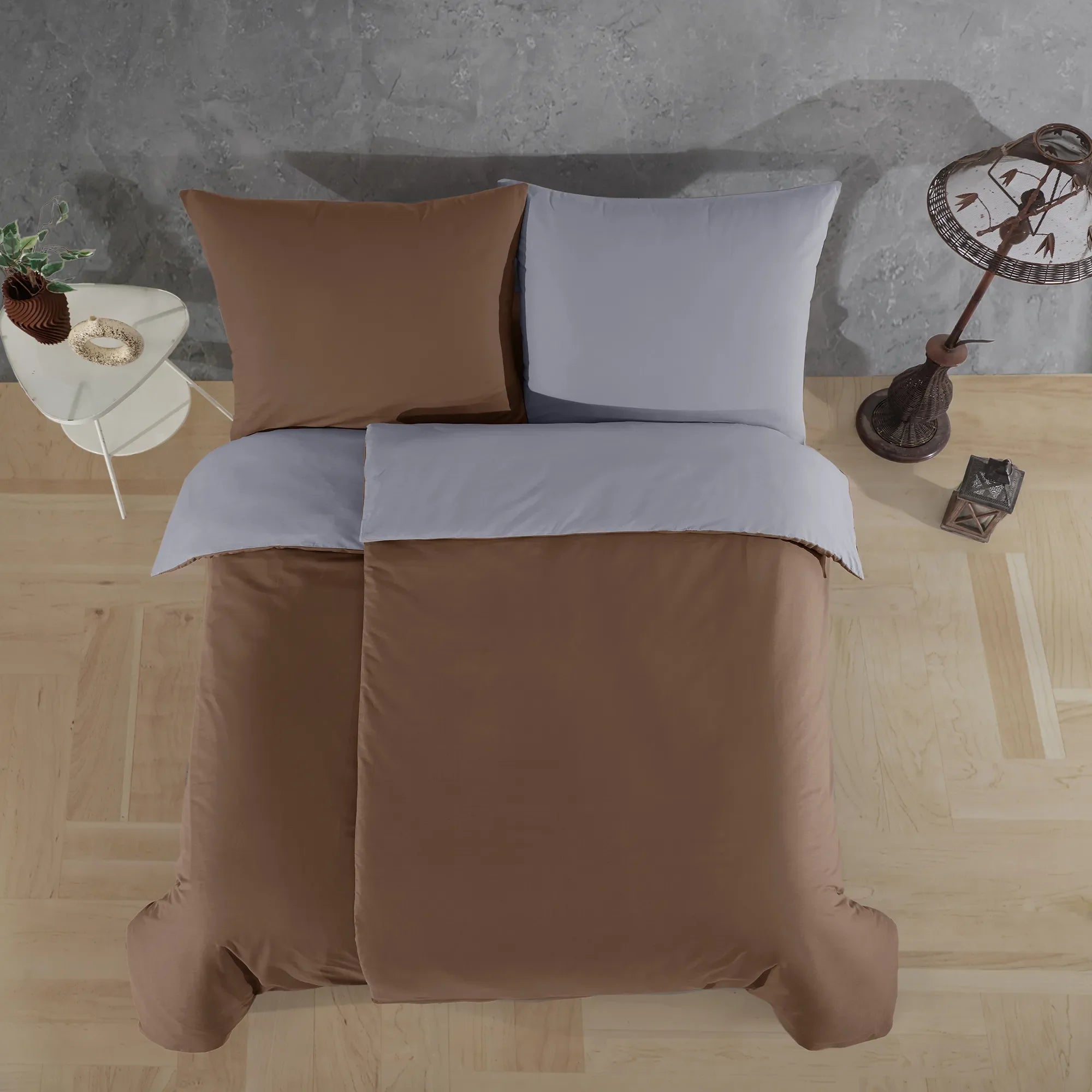 Ložní prádlo AB Renforcé ze 100% bavlny - hnědé