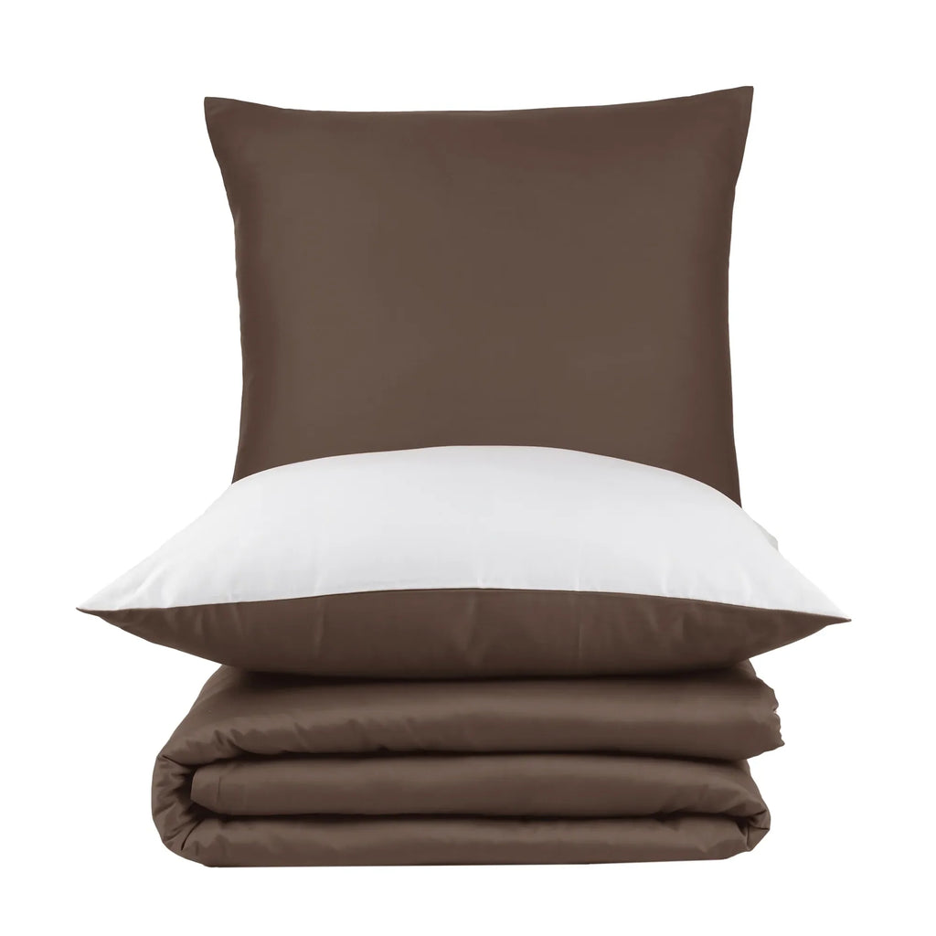 Ložní prádlo ze 100% bavlny AB Satén - Hnědé