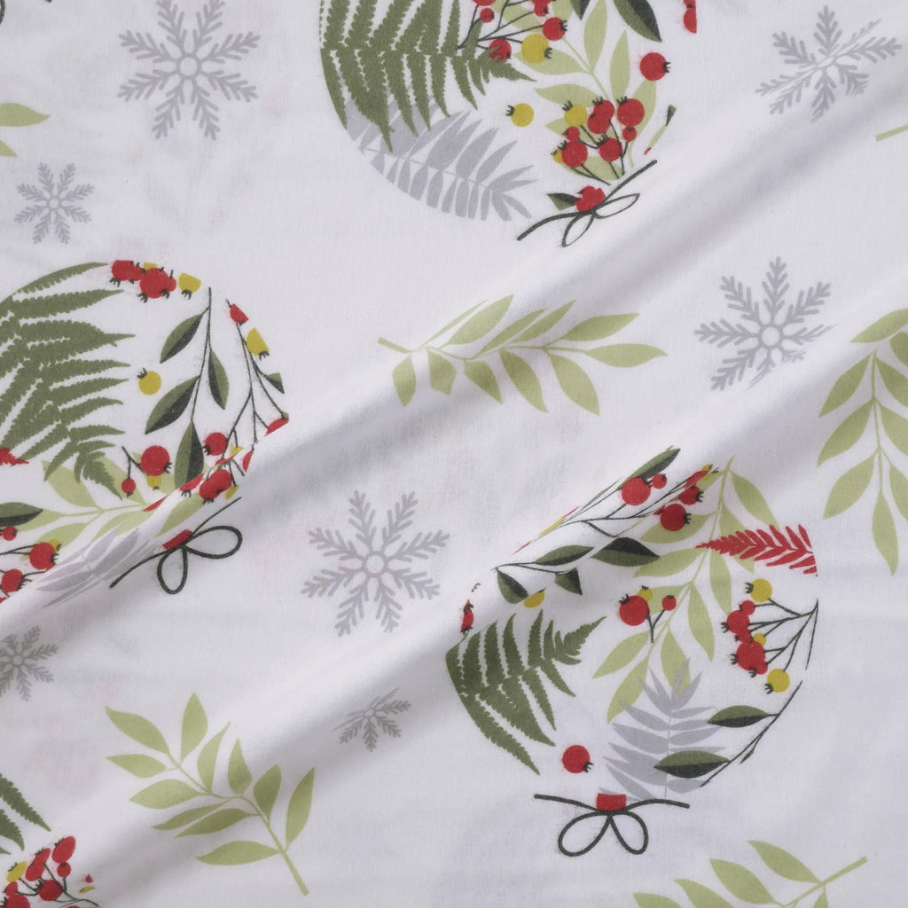 Ložní prádlo ze 100% bavlny a flanelu - vánoční zelená