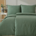 100% bavlněné prané ložní prádlo - zelené