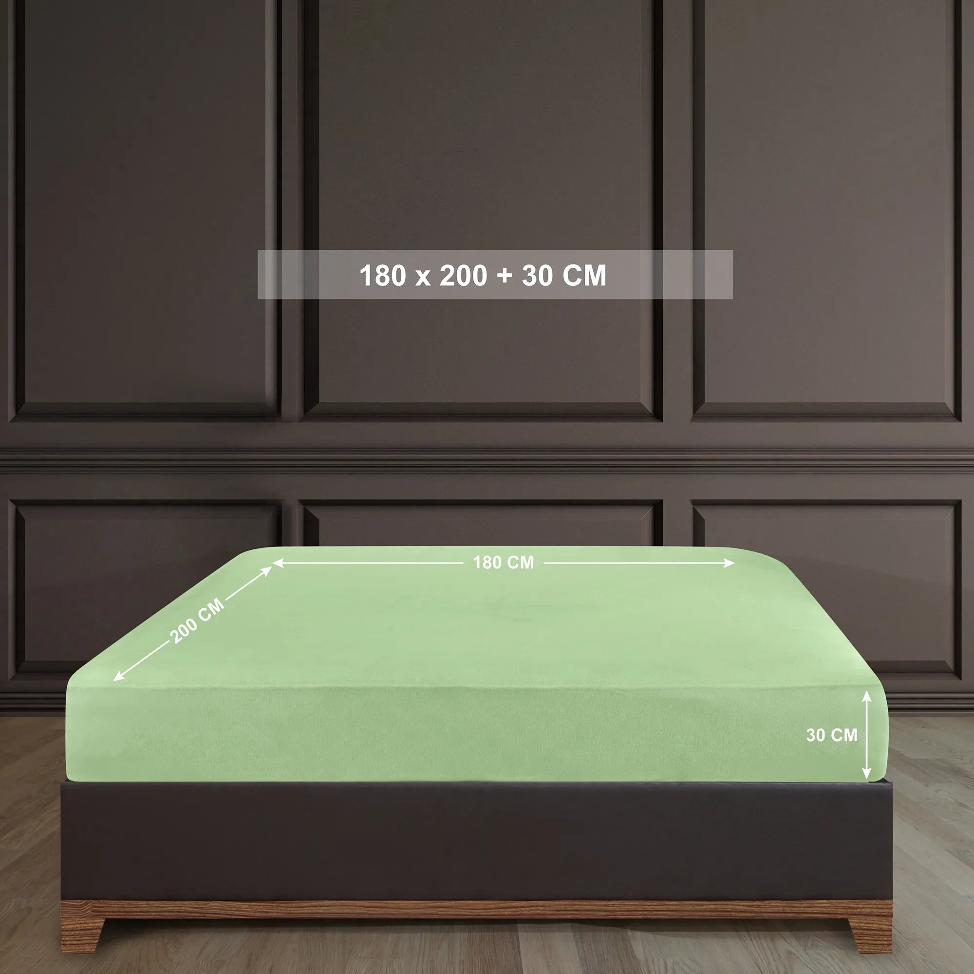 Napínací prostěradlo ze 100% bavlny - zelené