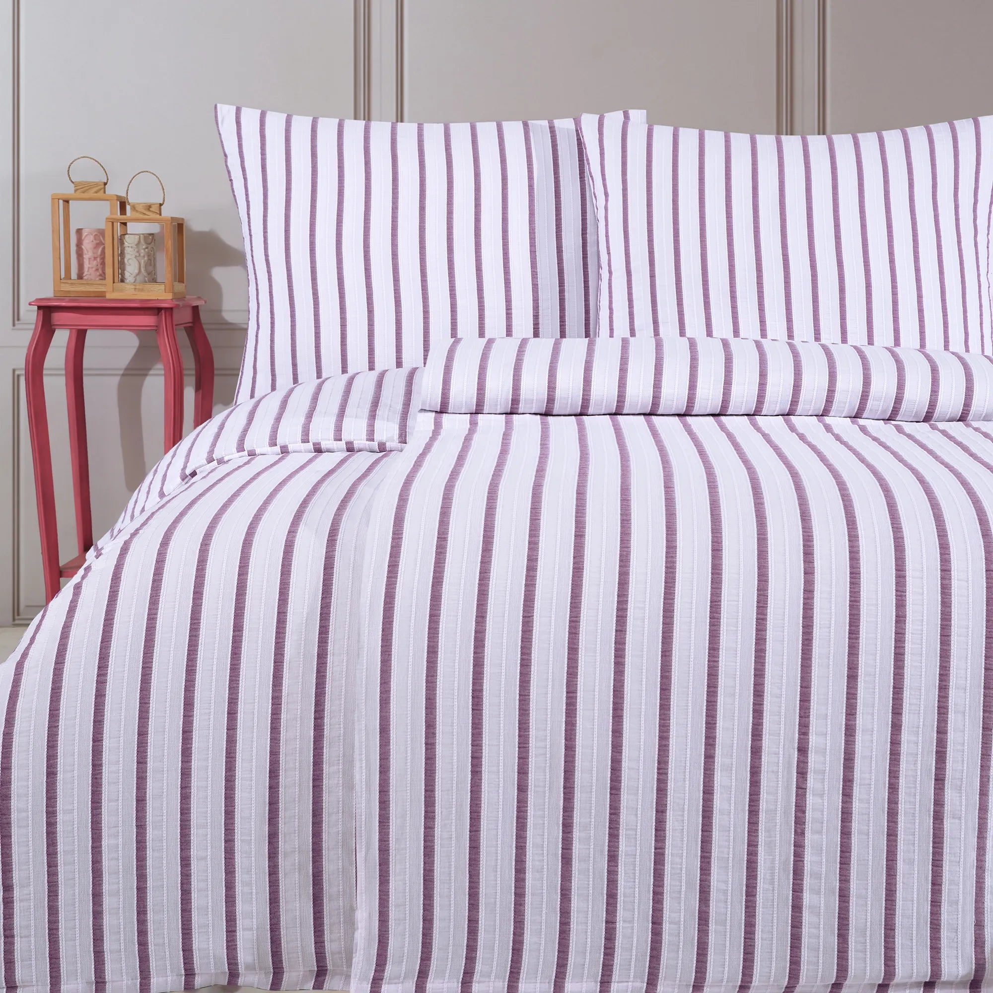 Ložní prádlo Vintage 100% bavlna - fialové