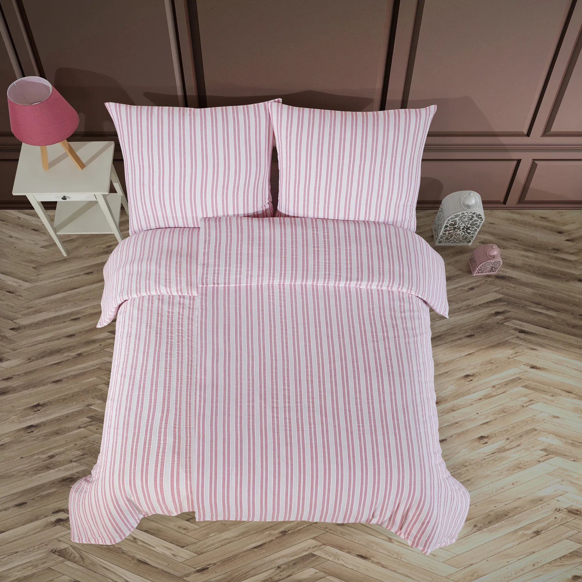 100% bavlněné přírodní ložní prádlo s třpytkami - fialové