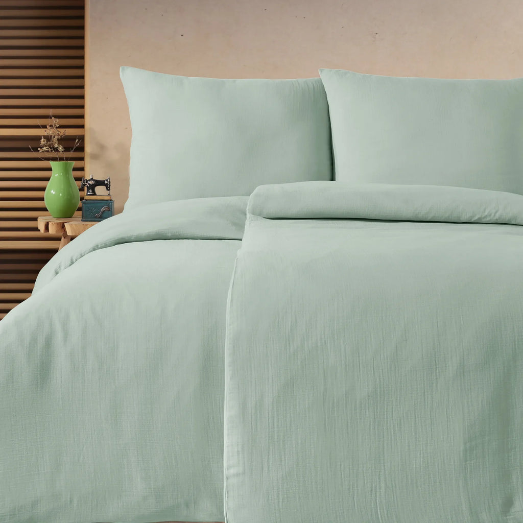 Ložní prádlo Unifabre ze 100% bavlny - mátově modré