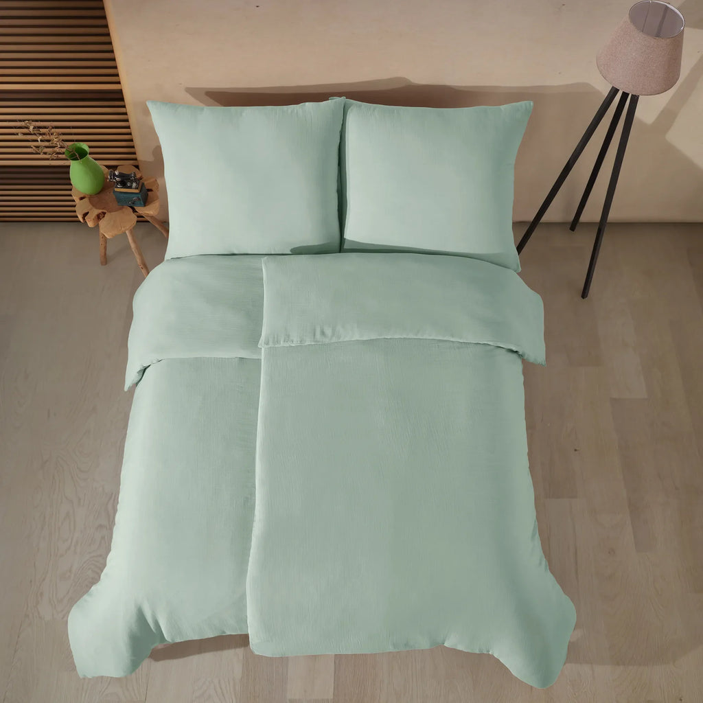 Ložní prádlo Unifabre ze 100% bavlny - mátově modré
