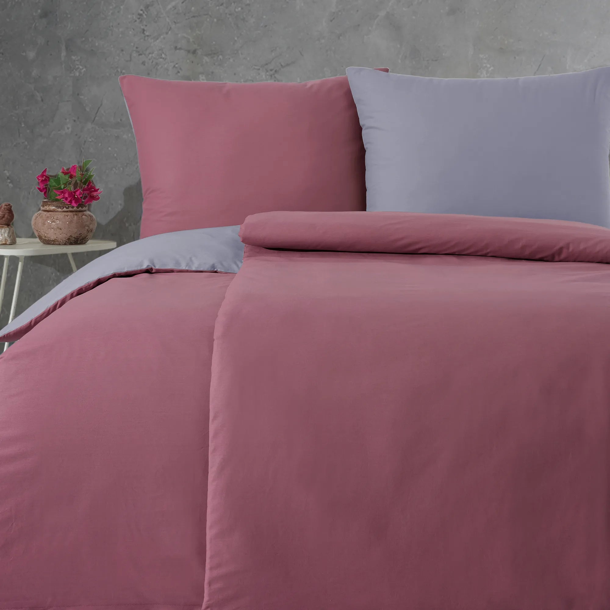 Ložní prádlo ze 100% bavlny A-B perkálu - růžové