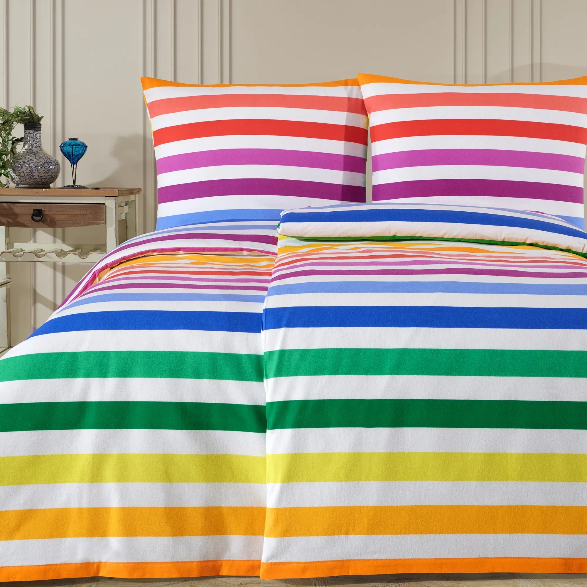 Ložní prádlo ze 100% bavlny a flanelu - Duhový lesk