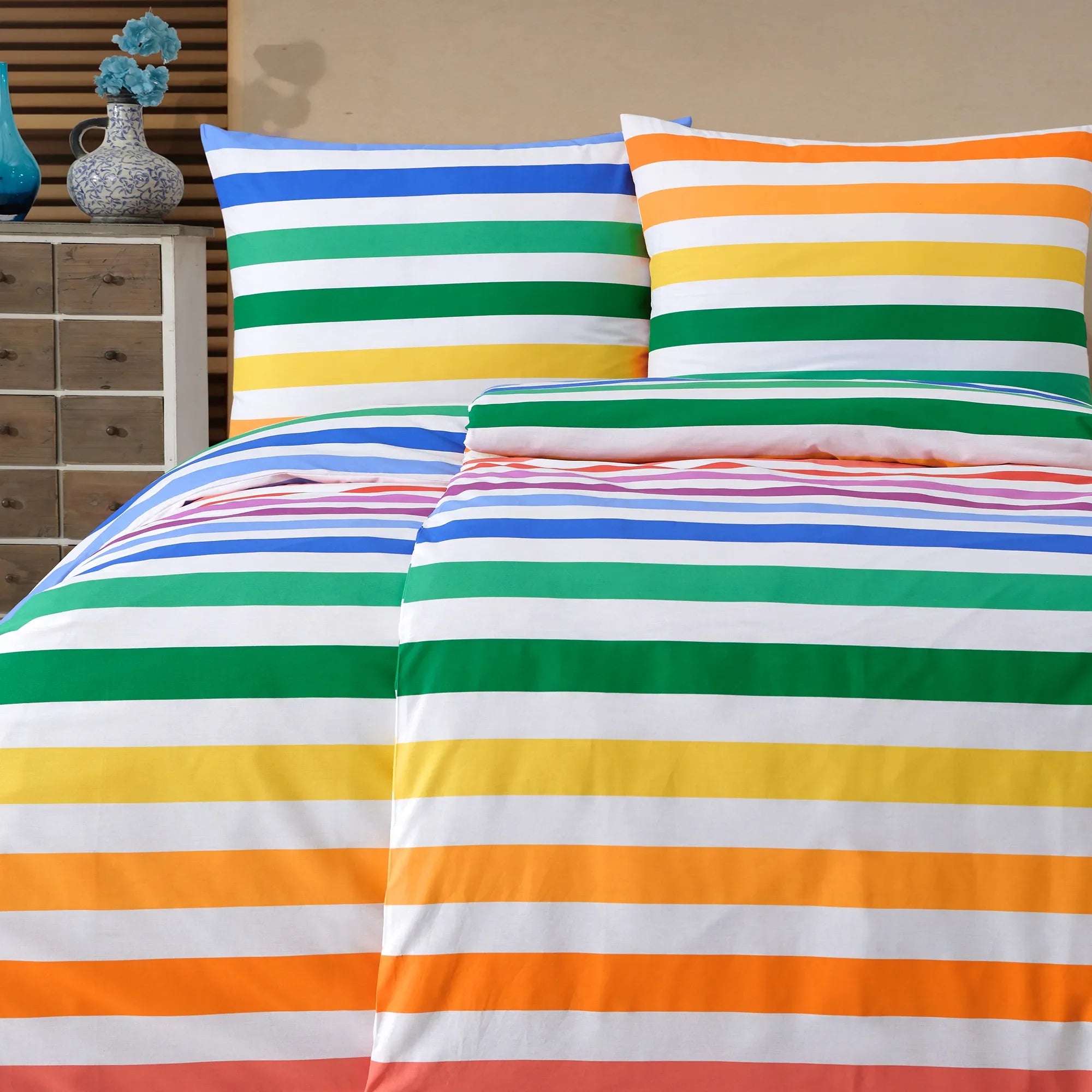 Ložní prádlo ze 100% bavlny s perkálem - duhový lesk