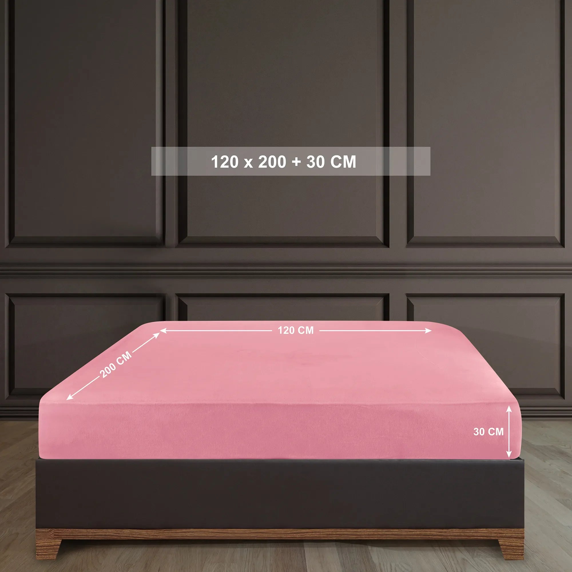 Napínací prostěradlo ze 100% bavlny - růžové