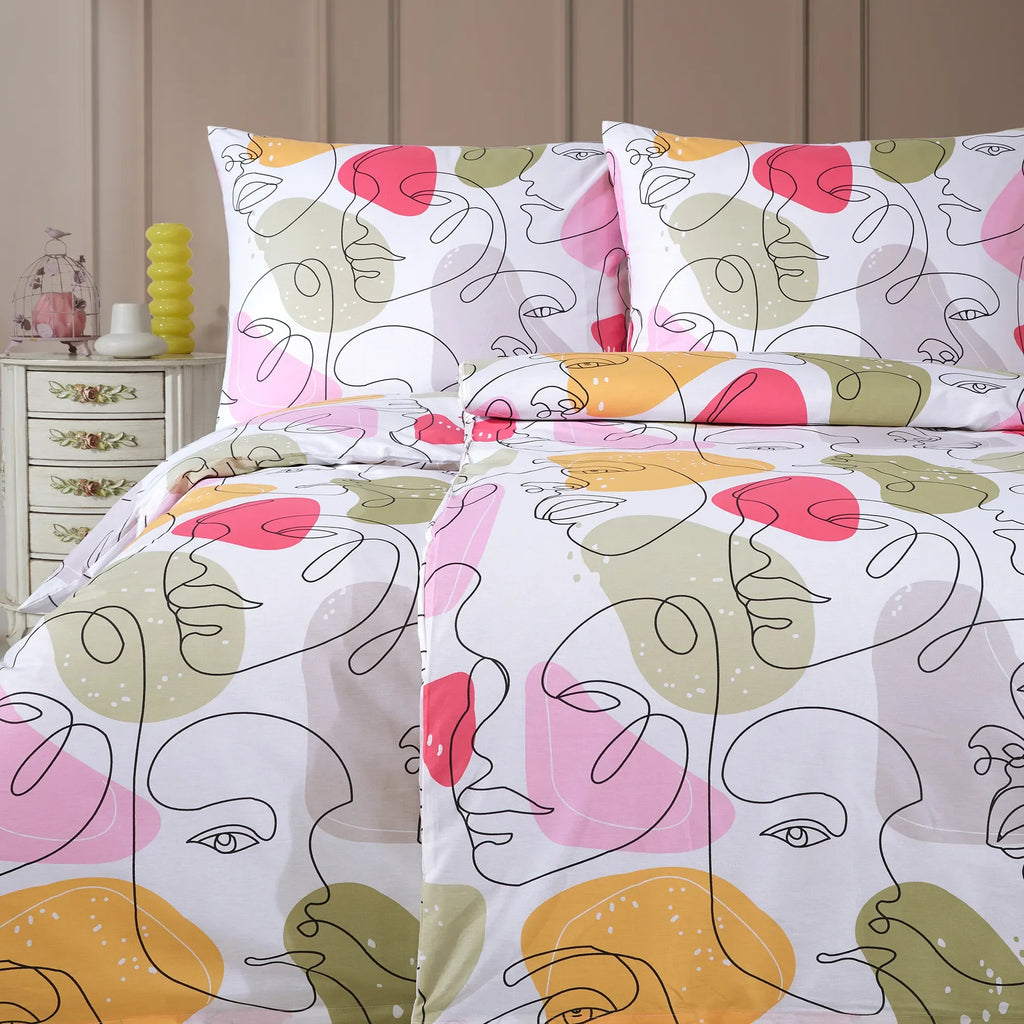 Ložní prádlo ze 100% bavlny - perkálové - rubínová