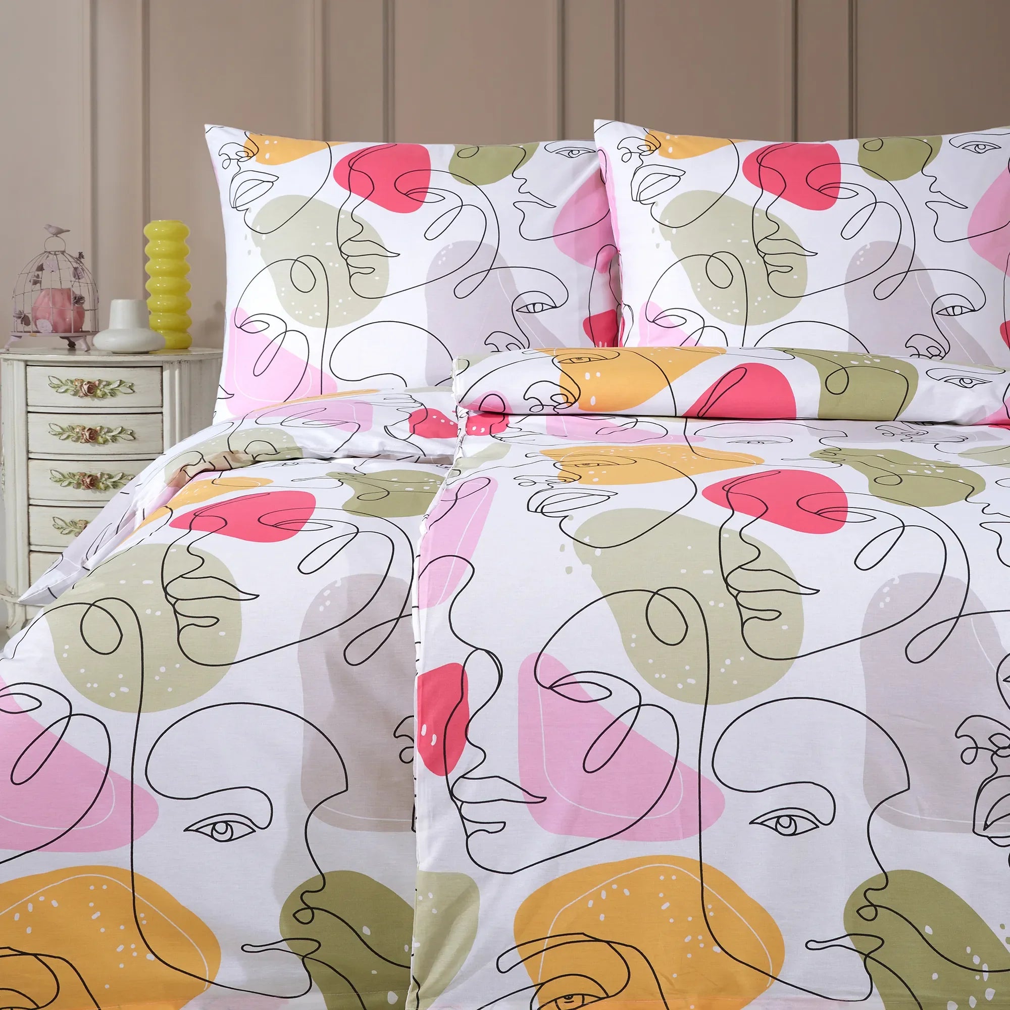 Ložní prádlo ze 100% bavlny - perkálové - rubínová