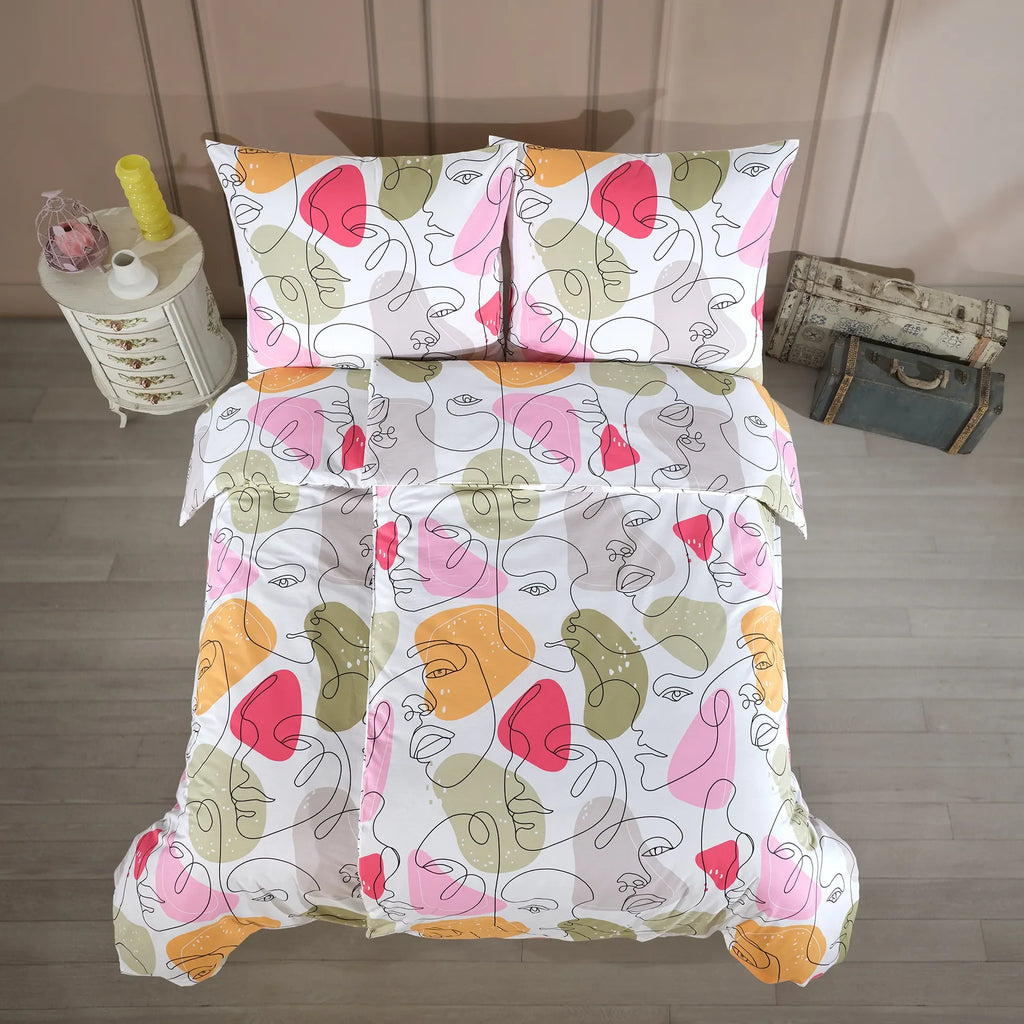 Ložní prádlo ze 100% bavlny - perkálové - rubínová