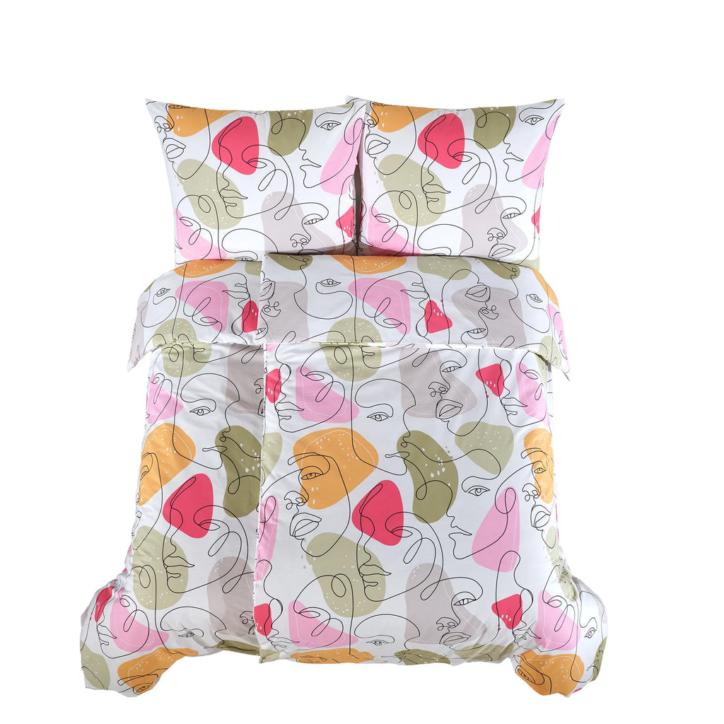 Ložní prádlo ze 100% bavlny - perkálové - rubínová