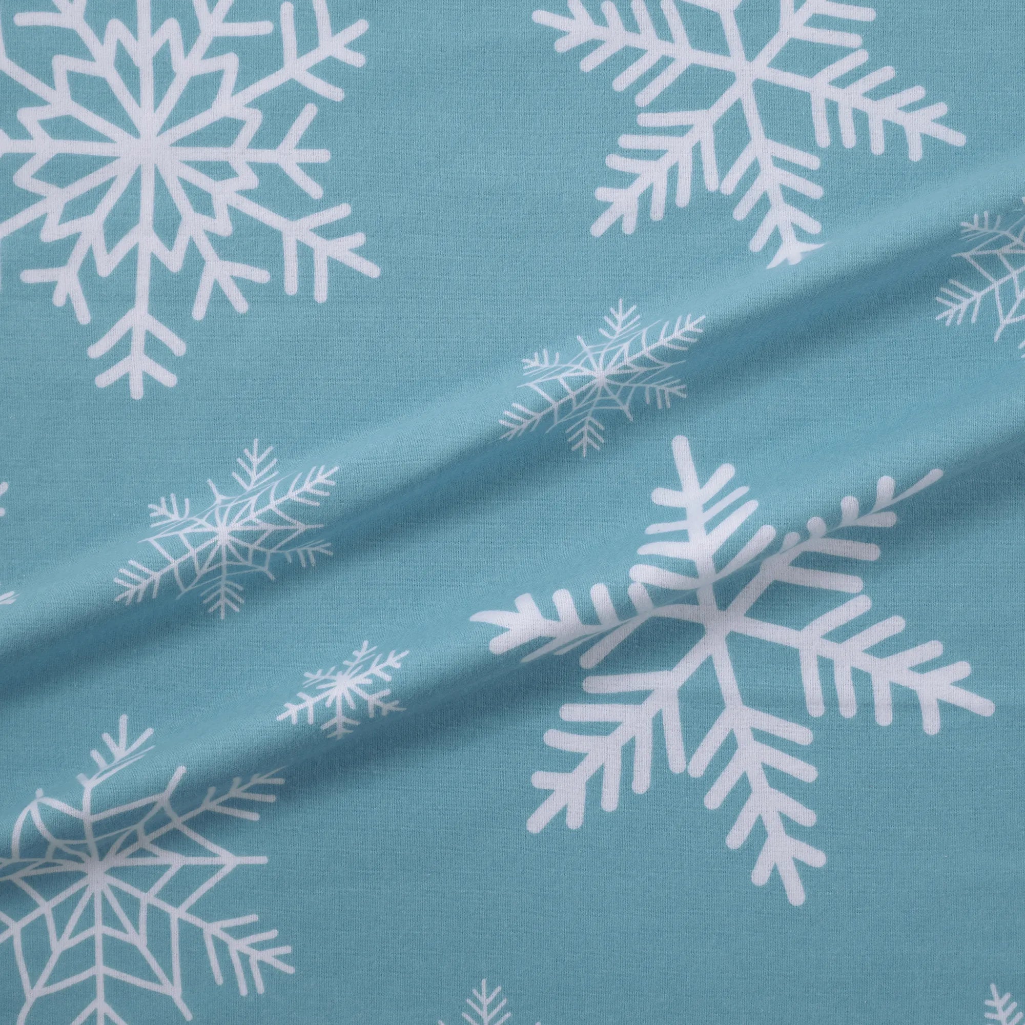 Ložní prádlo ze 100% bavlny a flanelu - Sněhová